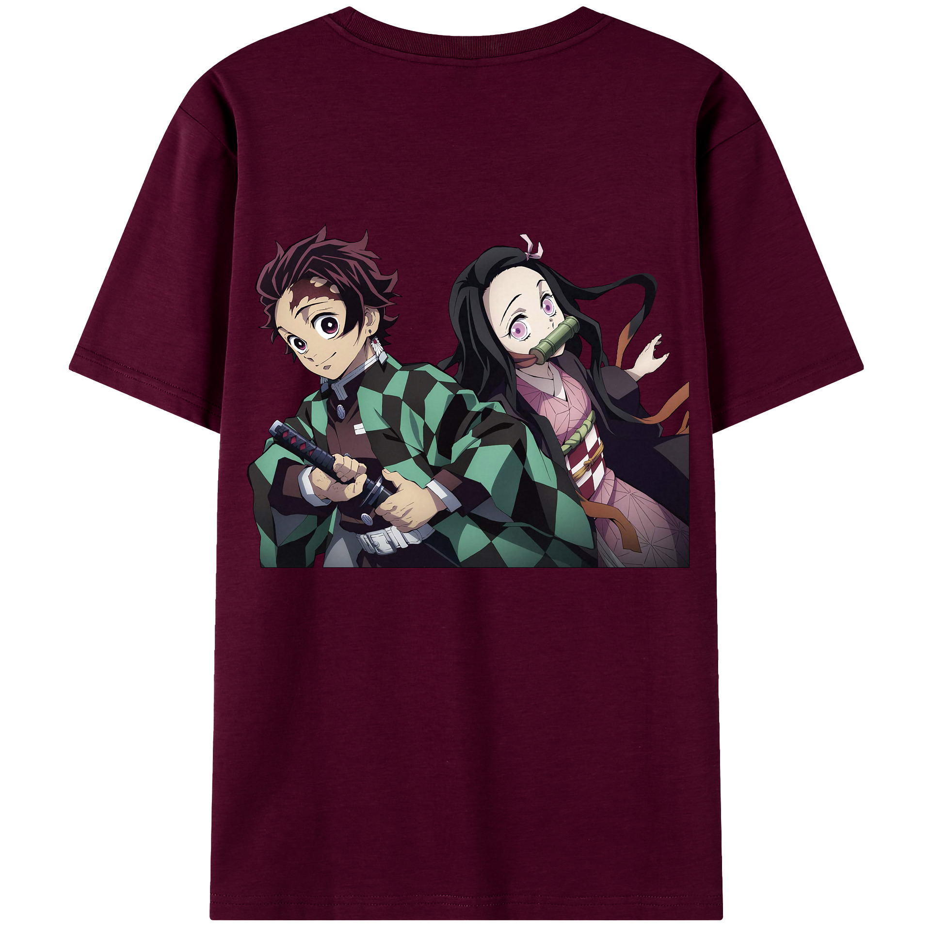 （画像用） 鬼滅の刃（きめつのやいば）竈門 禰󠄀豆子／かまど ねずこ Kamado Nezuko レディース半袖Tシャツ(バックプリント)